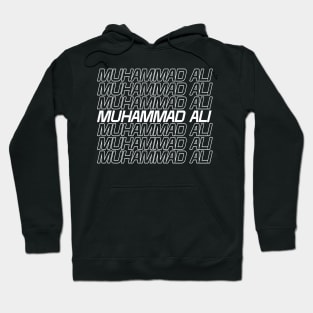 White Ali text Hoodie